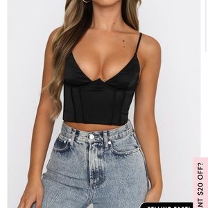 ACACIA BUSTIER BLACK NEVER WORN TAGS STILL ON !!!